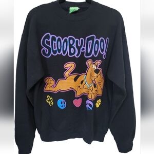 VINTAGE SCOOBY DOO PEACE AND LOVE SWEATSHIRT SIZE L 1998